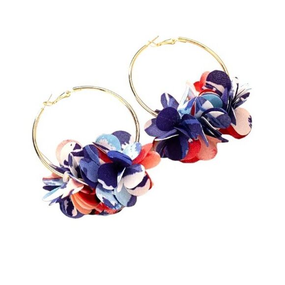 Red White & Blue Patriotic Earring Bundle 2 pairs - Picture 6 of 8